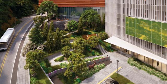 Thumbnail of an aerial view of the OHSU Visa Pavilion